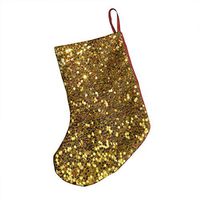 Christmas Decorations Stockings 18" Best Gold Glitter Designer Big Xmas Socks for Home Decor