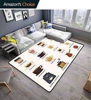 Coffee Novelty Bath Rugs, Different Types Frappe Mocha Ristretto Macchiato Americano Latte Espresso Cappuccino, Durable Carpet Area rug - Living Dinning Room Bedroom Rugs and Carpets(8'x 10')