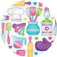 Creative Converting 324645 96 Count Sturdy Style Dessert/Small Paper Plates, Little Chef