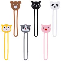 6pcs Cartoon Earphone Cable Winders, maxin Cable Tie Cord Organizer, Cute Cartoon Animal Cable Manager Cord Keeper.