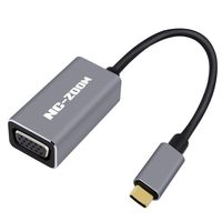 NC ZOOM USB C to VGA Adapter USB 3.1 Type C Thunderbolt 3 to Mini VGA Adapter with Aluminium for 2016/17/18 MacBook Chromebook/Dell/HP/Lenovo and More USB 3.1 Type C Devices
