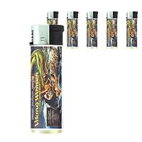 Refillable Electronic Lighter Set of 5 Pieces D-192 Viking Women and The Sea Serpent