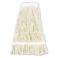 Boardwalk 424CCT Pro Loop Web/Tailband Wet Mop Head, Cotton, 24oz, White, 12/Carton