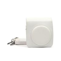 CLOVER Vintage PU Leather For Fujifilm Instax Mini 70 Camera Case Bag With a Removable Bag Strap - White