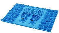 Acupuncture Dual Foot Massager Therapy Mat Foot Massage Pad [Blue]