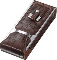 Visol"Alton" Leather Cigar Case, Brown
