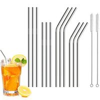 Sikye 12 Long Stainless Steel Drinking Straw Reusable BPA Free for 20 Oz & 30 Oz Cups,Cleaning Brushed Included