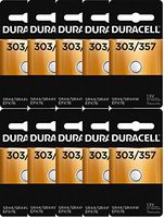 10 Duracell 357 303 A76 PX76 SR44W/SW LR44 AG13 Silver Oxide Battery