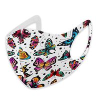 Mouth Masks for Dust Protection Anti Face Mask Washable Earloop Mask Blue Butterfly