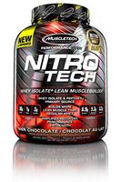 NitroTech Protein Powder Plus Creatine Monohydrate Muscle Builder, 100% Whey Protein with Whey Isolate, Milk Chocolate, 40 Servings (4lbs)