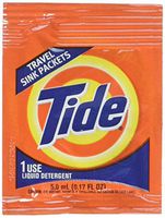 Tide Travel Sink Packets 3ct Laundry Detergent for Hiking, RV, Camping, Backpacking, Outdoors, International (Pack of 2)