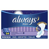Always Maxi Overnight, Extra Heavy (54 ct.)