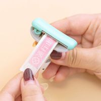 chuwa 1 Pc Washi Paper Tape Cutter Kawaii Dispenser Packing Packaging Sealing Cutter Portable Plastic Mini 1.89 Inch Adhesive Dispenser Random Delivery