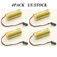 4PCS Replacement Battery 1770-XYC 1800mAh PLC Battery for PLC-5 1745-B1 1747-BA 1771 1756-BA2 US Stock (Pack of 4)