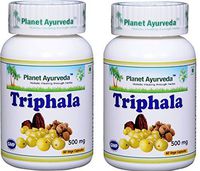 Triphala - 2 Bottles (Each 60 Capsules, 500mg) - Ayurvedic Remedy by Planet Ayurveda (in USA)