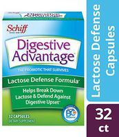 Digestive Advantage Lactose Defense Formula- Probiotic With Lactase To Reduce Abdominal Discomfort & Bloating, Promotes Digestive & Immune Health, 32 Capsules (Pack of 6)