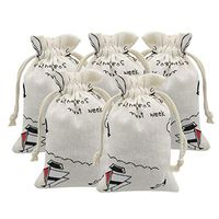 20 Pcs Burlap Bags with Drawstring, 3.9" X 5.3" Wedding Party Gift Bags Jewellery Bags (Sailboat)