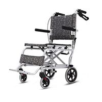 Weccan Wheelchair Lightweight Folding Portable Transport Chair with Bags Solid Tires Seatbelt Hand Brakes Comfortable Armrest Seat Heavy Duty 220lbs Swing Away Foot Rrests for Men and Women Gray