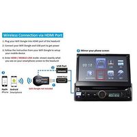 TUVVA KSN7812 1 DIN Mechless Car Auduio with 7" Touch Screen, MHL Mobile Connectivity, Bluetooth/USB/SD/AV IN/MP3/MP4/AM/FM Receiver (No CD/DVD player)