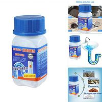 Powerful Drain Cleaners Home Kitchen Pipe Dredging Agent Sewer Pipes Deodorant Strong Pipeline Dredge Agent Toilet Powerful Cleaning Tool for Kitchen Toilet Pipeline Dredging Quick Cleaning (Blue)