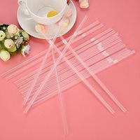 Clear Flexible Straw Plastic Drinking Straws Bent Transparent Straws for Milk Tea Juice - Pack of 100 (clear)