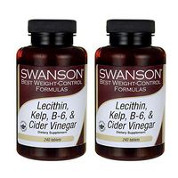 Swanson Lecithin Kelp B-6 & Cider Vinegar 240 Tabs (2 Pack)