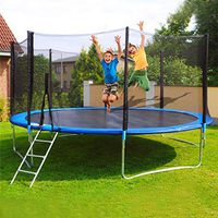 Xesvk Trampoline for Kids, 10 FT Kids Trampoline with Enclosure Net Jumping Mat and Spring Cover Padding Safety - Indoor or Outdoor Trampoline for Child