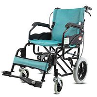 Wheelchair Folding Elderly Lightweight Manual Wheelchair Disabled Scooter Travel Portable (Color : Green)