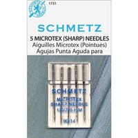25 Schmetz Microtex Sharp Sewing Machine Needles 130/705 H-M Size 90/14