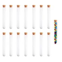 15Pcs 30ml Plastic Test Tubes with Cork Stoppers Containers for M&Ms Skittles Candy Bath Salts Storage KINDPMA Clear Candy Tubes for Scientist Nerds Party Halloween Wedding Party Décor 20X150mm