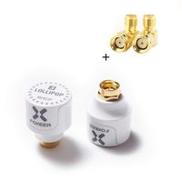 FOXEER 2pcs FPV Antenna Lollipop V3 5.8G 2.5dBi Super Mini RHCP Stubby Antenna SMA Male for RC Drone FPV Racing Quadcopeter Multicopter TX/RX (White)