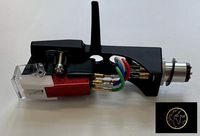 Cartridge, Stylus Needle and Black Headshell with mounting bolts for Stanton T55 usb, T52, STR820, T50, STR850, T120C, T90 USB, STR860, STR8150, STR830