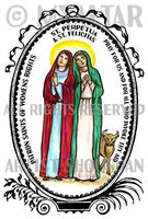 St Perpetua & St Felicitas Saints for Womens Rights 4"x6" Set of 6 Linen Postcards