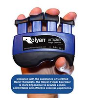 Rolyan 568687 Ultigrip Finger Exercisers, Blue, 7-Pounds, Finger & Grip Strengthener for Physical Therapy, Ergonomic Hand Workout Aid, Portable Hand Exerciser for Home, Clinic, & Rehabilitation