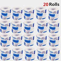 Ruiqihua Hollow Replacement Roll Paper Towels 3-Ply Ultra Soft Toilet Paper Bulk 100% Pulp Recycled Regular Size for Family Kitchen Hotel (20pack)