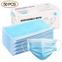 EBEIZZI dust Protection, Disposable Face No Breathing Valve FDA certific Thick 3Ply (50 Pieces)