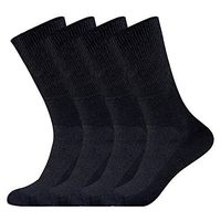 Busy Socks Mens Diabetic Socks Size 10-13, Mid Calf Super Soft Socks for Parents Gift 4 Pairs