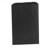 Hygloss Products Colored Paper Bags - 100 Pinch Bottom Colorful Arts and Crafts Bags - 6 x 9 Inch, Black