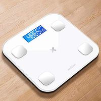 Lyqqqq Electronic Scales Electronic Scale Intelligent Body Fat Called Household Small Adult Precision Electronic Scales Cute Small Weight Scale (Color : White)