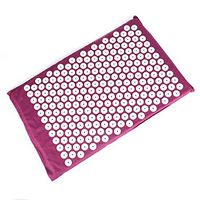Mexidi Acupressure Mat Pillow Set Body Foot Massage Cushion Shakti Yoga Mat Muscle Relaxation, Relieve Your Stress, Back, Neck,Sciatic Pain with Carry Storage Bag (Purple, Massage Mat)