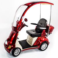 E-Wheels - EW-54 Heavy Duty Bariatric Scooter - 4-Wheel - 18"W x 18"D - Red