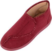 Ladies/Womens Dr Lightfoot Slippers/Indoor Shoes with Memory Foam Insole - Red - US 7