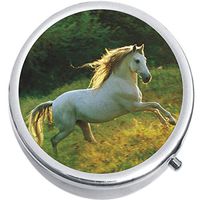 White Horse Medicine Vitamin Compact Pill Box