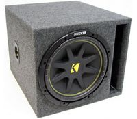 ASC Package Single 12" Kicker Sub Transmission Line Port Subwoofer Enclosure C12 Comp 300 Watts Peak