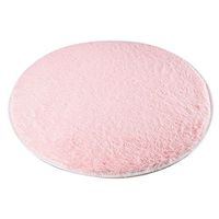 Jocund Home Carpet 80cm Soft Coral Velvet Round Rug Anti-Skid Doormat Bath Living Room Rug