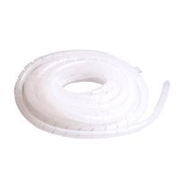 1pcs 10mm PE 8M Spiral Wrapping Bands Wire Cable Organizer Clear White for Automotive Wire Protector
