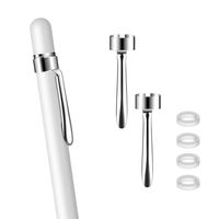 Qoosea Compatible with Apple Pencil Pen Clip Removable Accessories Kit 2pcs Replacements with 4pcs Silicone Rings Compatible with Apple Pencil Pen