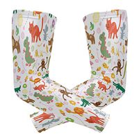 Men's UV Protection Arm Sleeve Colorful Dinosaur Party Favors Compression Arm Sleeve, Skin Protection Cooler Cycling Sleeves for Outdoor Activities to Cover Arms