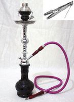 new 1 hose 22" Black Hookah shisha nargila bar narguile nargile glass water Vase