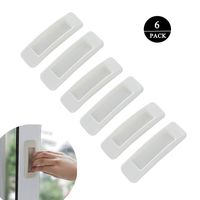 Meixinggu 6pcs Multipurpose Self-Stick Instant Cabinet Drawer Handle Helper Door Window Handle Sticker for Kitchen Bathroom Cupboards Drawers Dressers Cabinets (White)